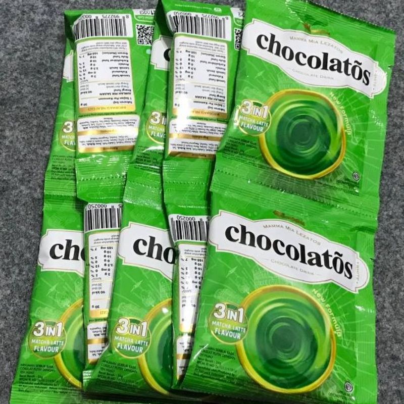 Jual Chocolatos Rasa Matcha Latte 1 Renteng isi 10 pcs/bungkus | Shopee ...