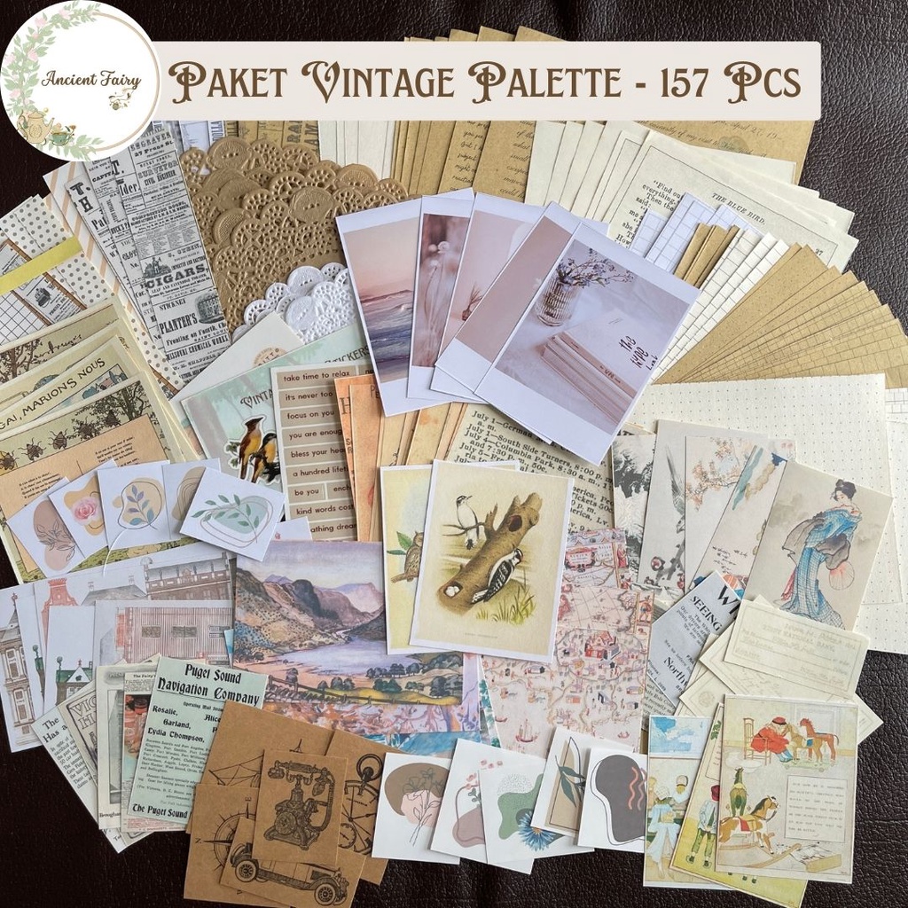 Jual [ancientfairy] Vintage Journal Kit isi 157 pcs. Paket Vintage ...