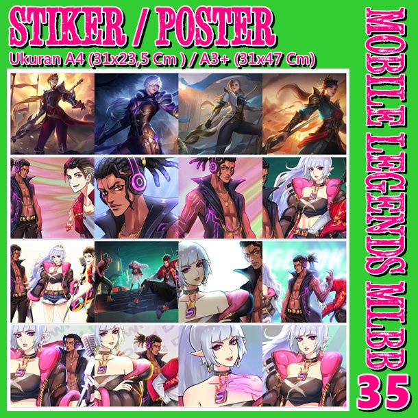 Jual Sticker | Poster | Mobilelegends | Mlbb | Mobile Legends ...