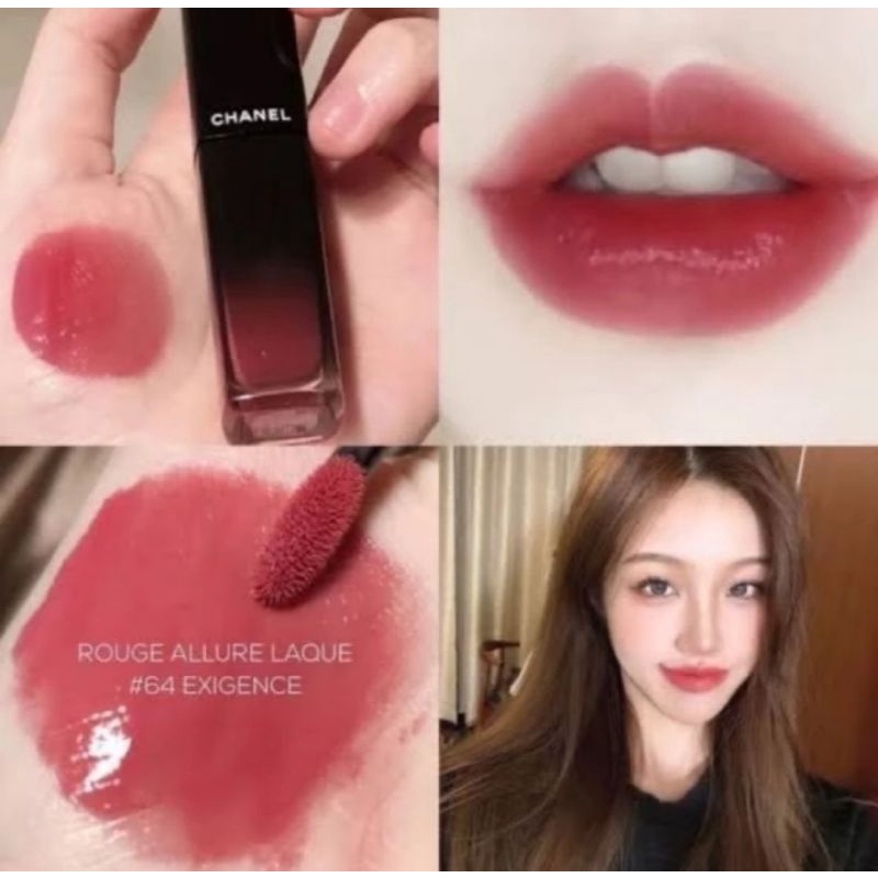 CHANEL ROUGE ALLURE LAQUE 64 エクスプレス Chanel Exigence (64) Rouge Allure Laque (2020) Review & Swatches