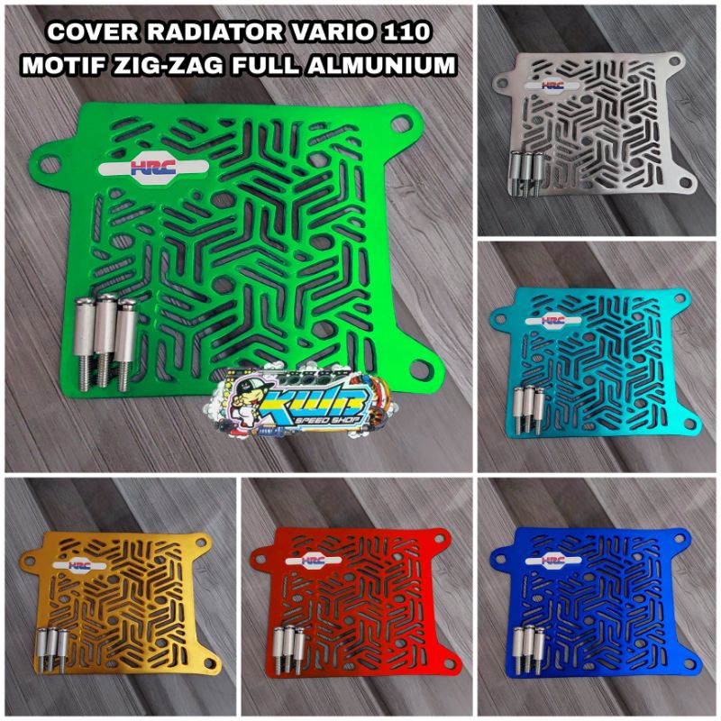 Jual Cover radiator vario 110 motif zig zag full almunium plus baut dan ...