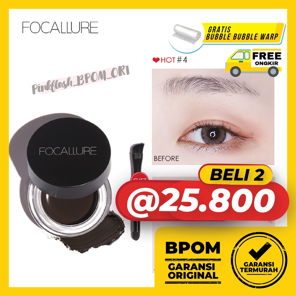 Jual Focallure Eyebrow Gel Focallure Cream Gel Waterproof Pensil Alis