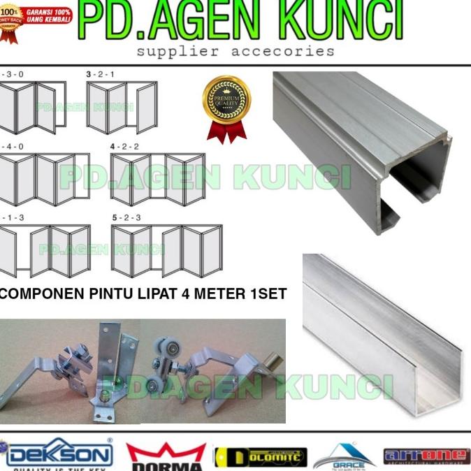 Jual Pintu Lipat Aluminium Kayu Set Meter Rel Pintu Lipat Roda Pintu Shopee Indonesia