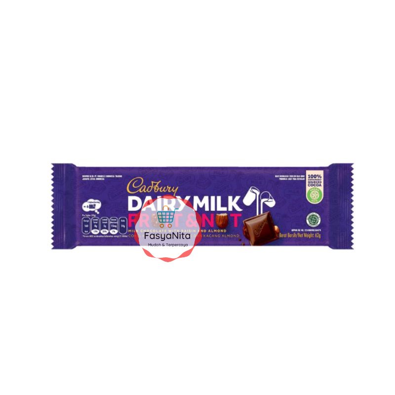 Jual Cadbury Dairy Milk Aneka coklat Oreo milk cashew nut fruit