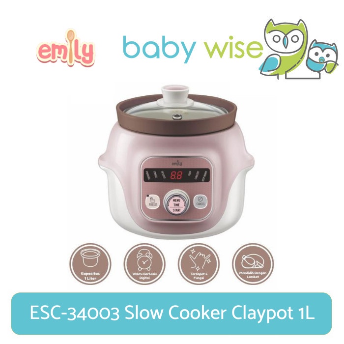 Jual Emily Esc34003 Slow Cooker Claypot 1L Shopee Indonesia