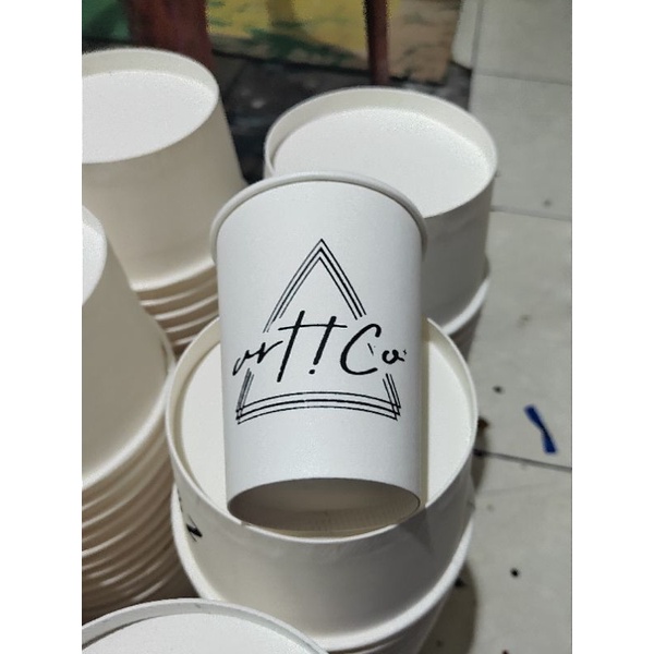 Jual SABLON GELAS KERTAS / PAPER CUP 8OZ / 240ML (WARNA PUTIH, HITAM ...
