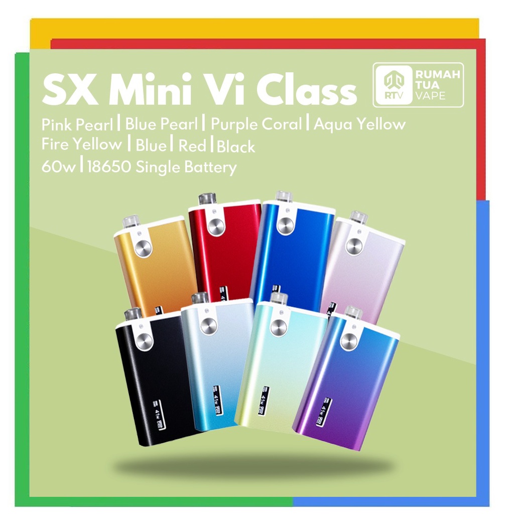 Jual SX MINI VI CLASS 60W SINGLE BATTERY 18650 AIO KIT | Shopee Indonesia