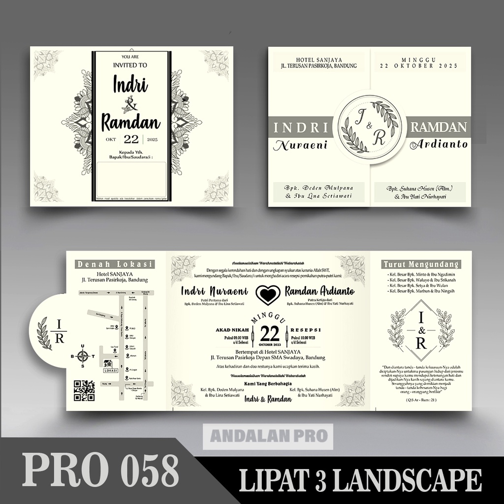 Jual PRO 058 LIPAT 3 Landscape Bahan Jasmine / Tik 200 GSM - Cetak ...