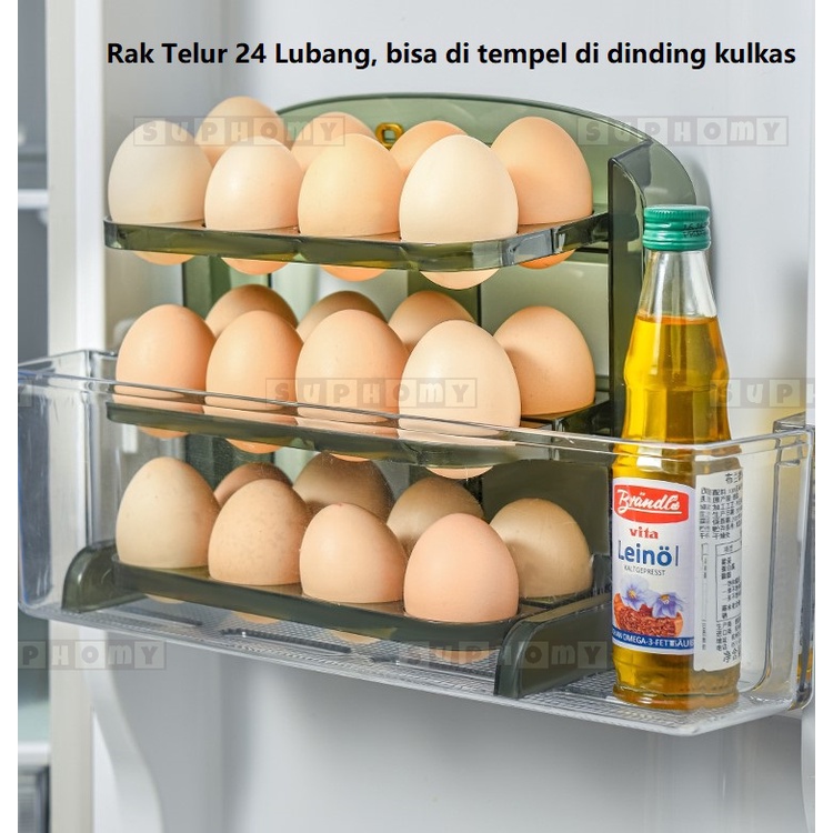 Jual 3 Tier Egg Holder Egg Storage Box Organizer/Rak Telur 3 Layers Egg ...