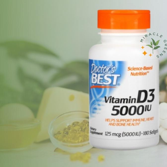 Jual Doctor Best Vitamin D3 5000 Iu 180 Softgels Dr Best Doctors Best ...