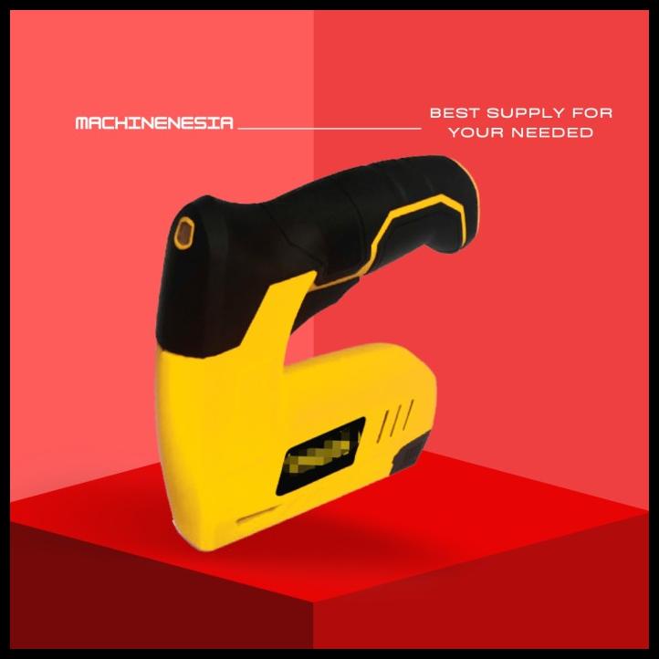 Jual Mesin Paku Tembak Otomatis Cas Portable Cordless Baterai Stapler Gun Shopee Indonesia