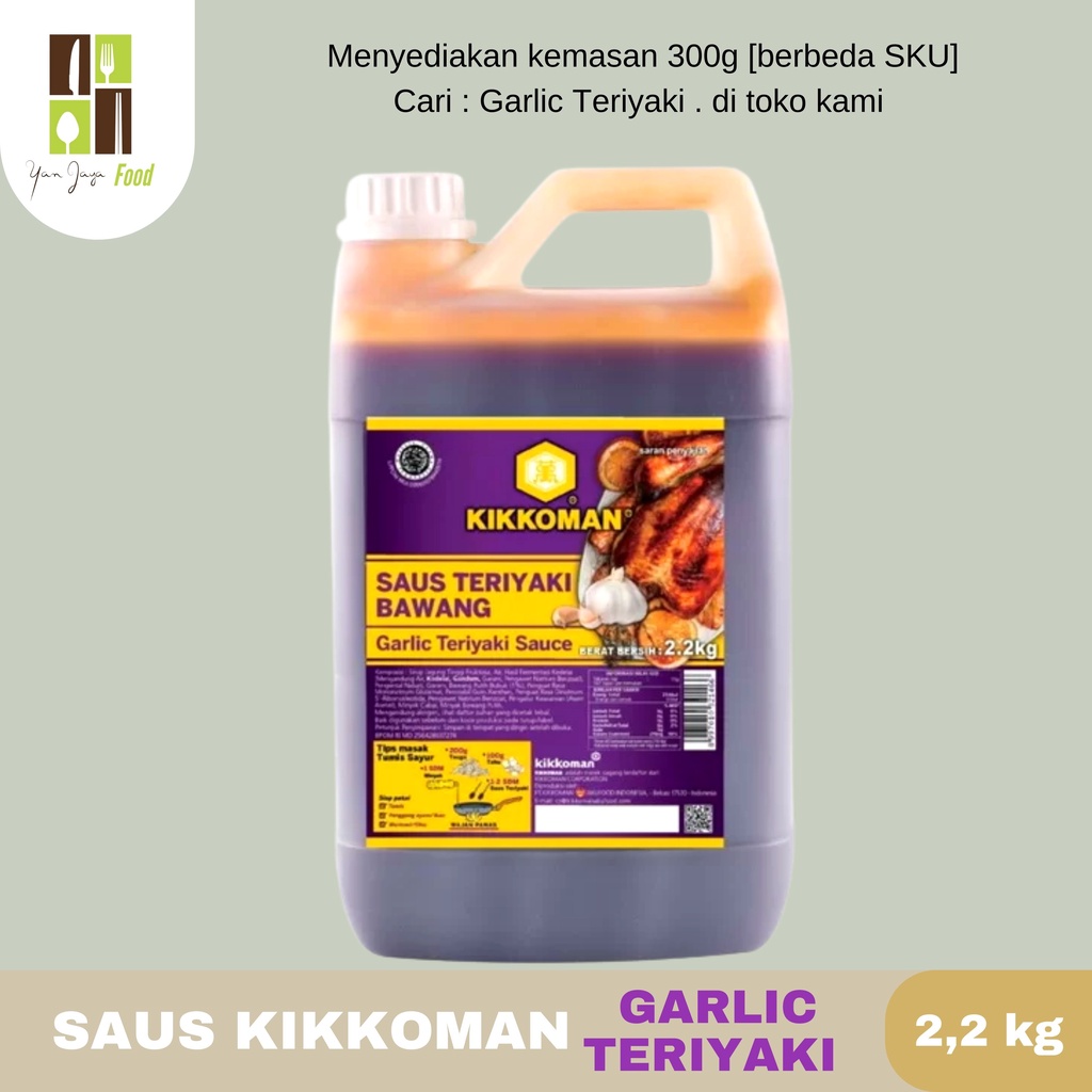 Jual Kikkoman Garlic Teriyaki Sauce Halal [2,2kg] Shopee Indonesia