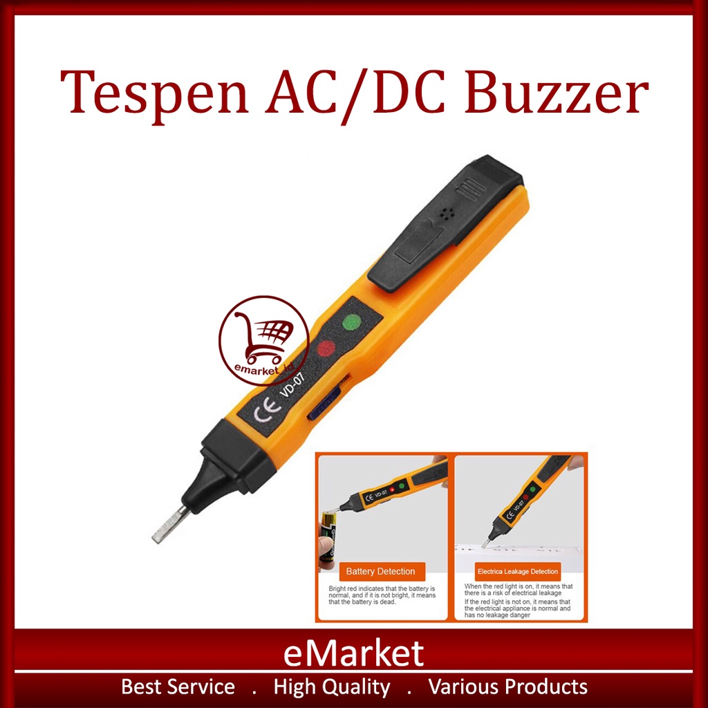Jual Tespen Non Contact AC DC with Buzzer / Voltage Tes Pen Kabel Putus ...