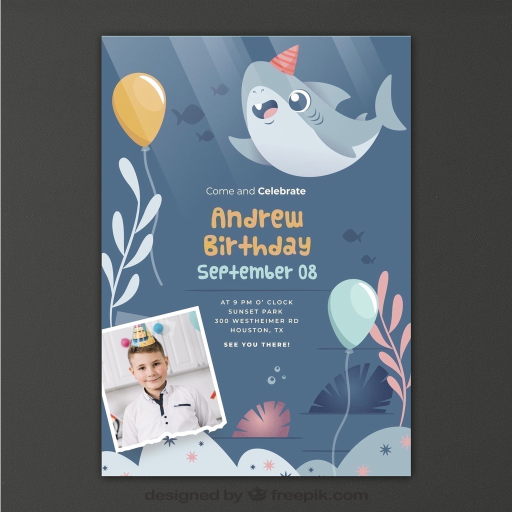 Jual Kids birthday invitataion / undangan ulang tahun anak-anak