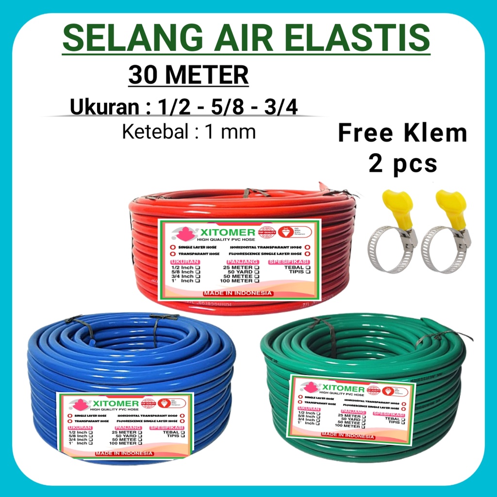 Jual Selang Air Elastis Meter Ukuran Inch Selang Air