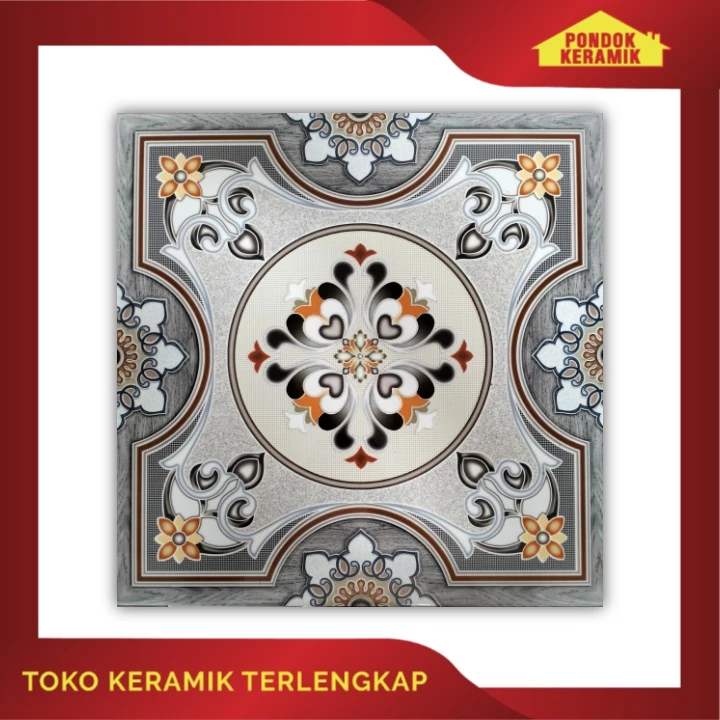 KERAMIK LANTAI DEKORATIF AVIGNON 40X04 HOUSTON GREY