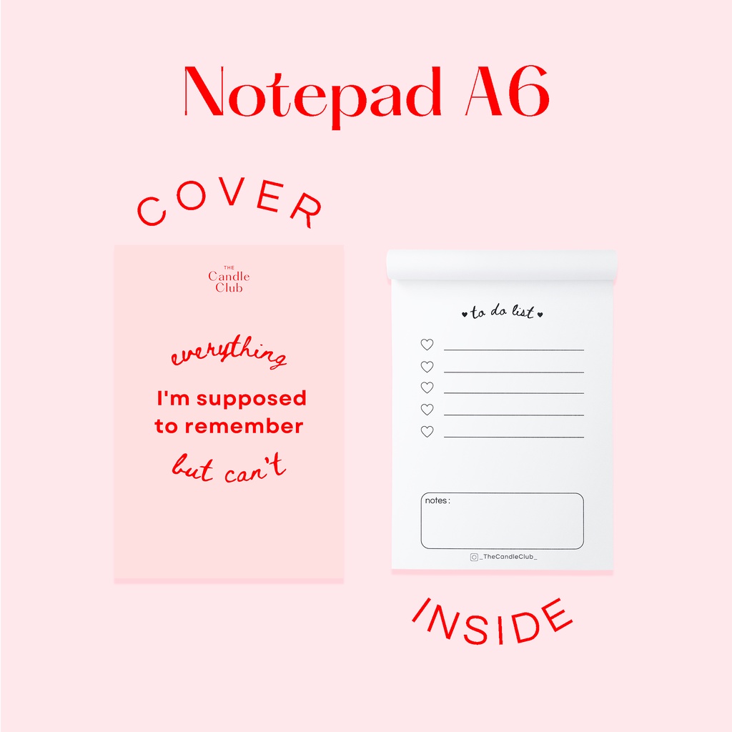 Jual Notepad A6 To Do List | The Candle Club | Shopee Indonesia