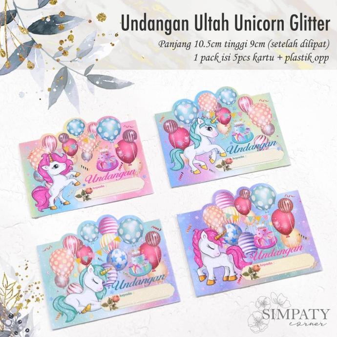 Jual Undangan Ulang Tahun Unicorn | Undangan Ultah Unicorn Simpaty