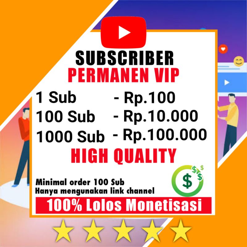 Jual Subscriber Youtube Permanen Monetisasi - Termurah | Shopee Indonesia