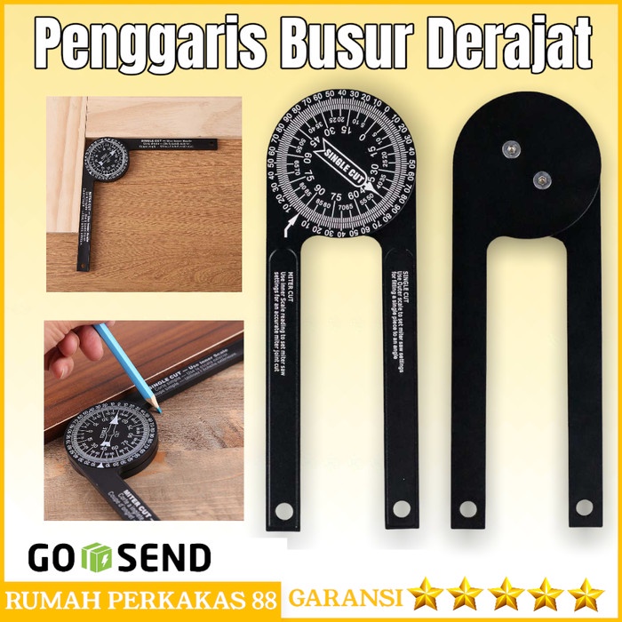 Jual Matr Alat Ukur Sudut Mistar Penggaris Busur Derajat Scale Mitre Protractor Shopee Indonesia