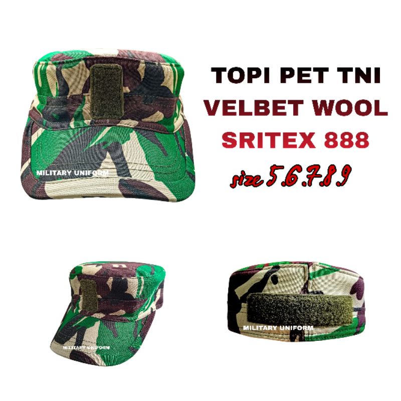 Jual Topi Pet Pdl Tni Ad Terbaru Loreng Tni Ad Terbaru Topi Pet Kasad