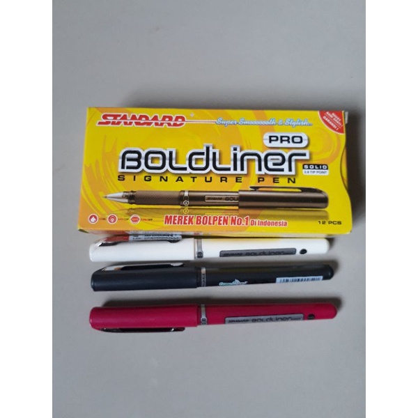 Jual Pulpen Boldliner Pro Solid 0.8 Hitam Standard ( Harga Untuk 1 Pcs ...