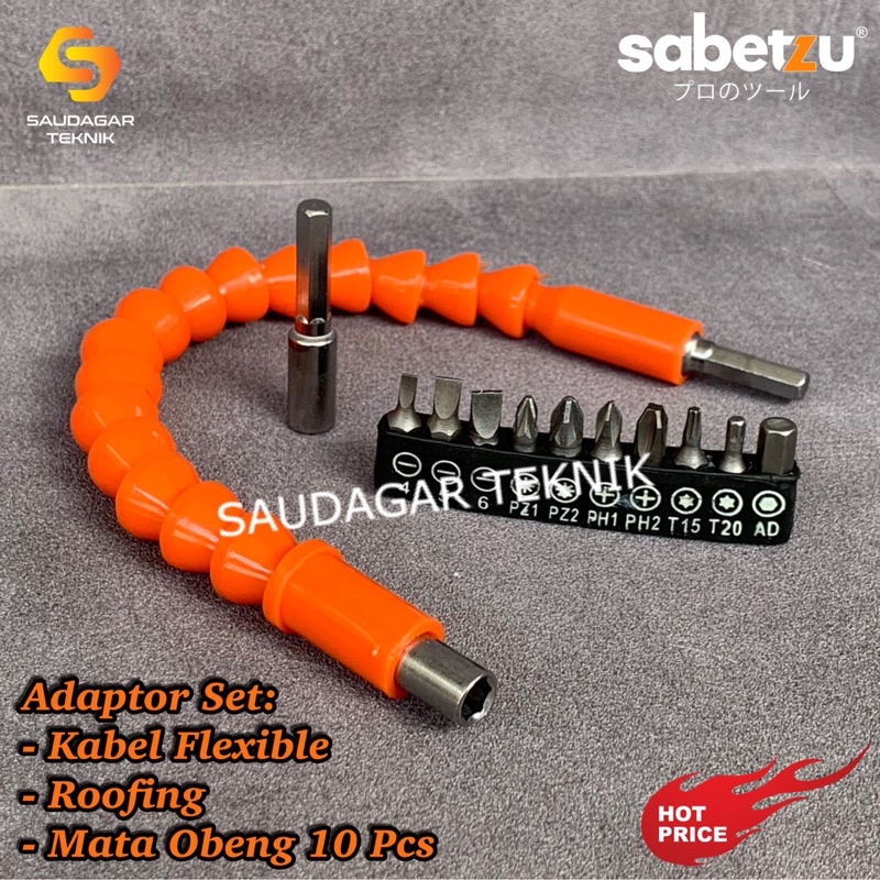 Jual Mata Bor Obeng Adaptor Kabel Flexible Extension Roofing Set