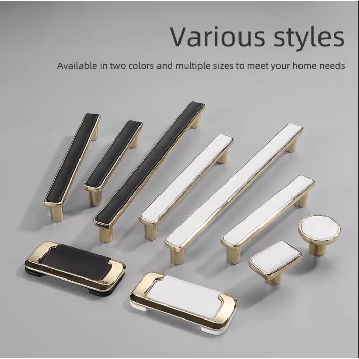 Jual Handle emas 2 warna White Gold Drawer Pull Versailes Tarikan Putih ...