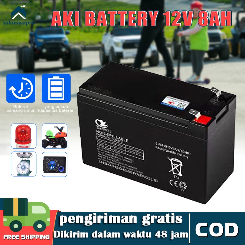 Jual Aki Battery 8AH msa hitam / aki tangki semprot/aki mobil mainan
