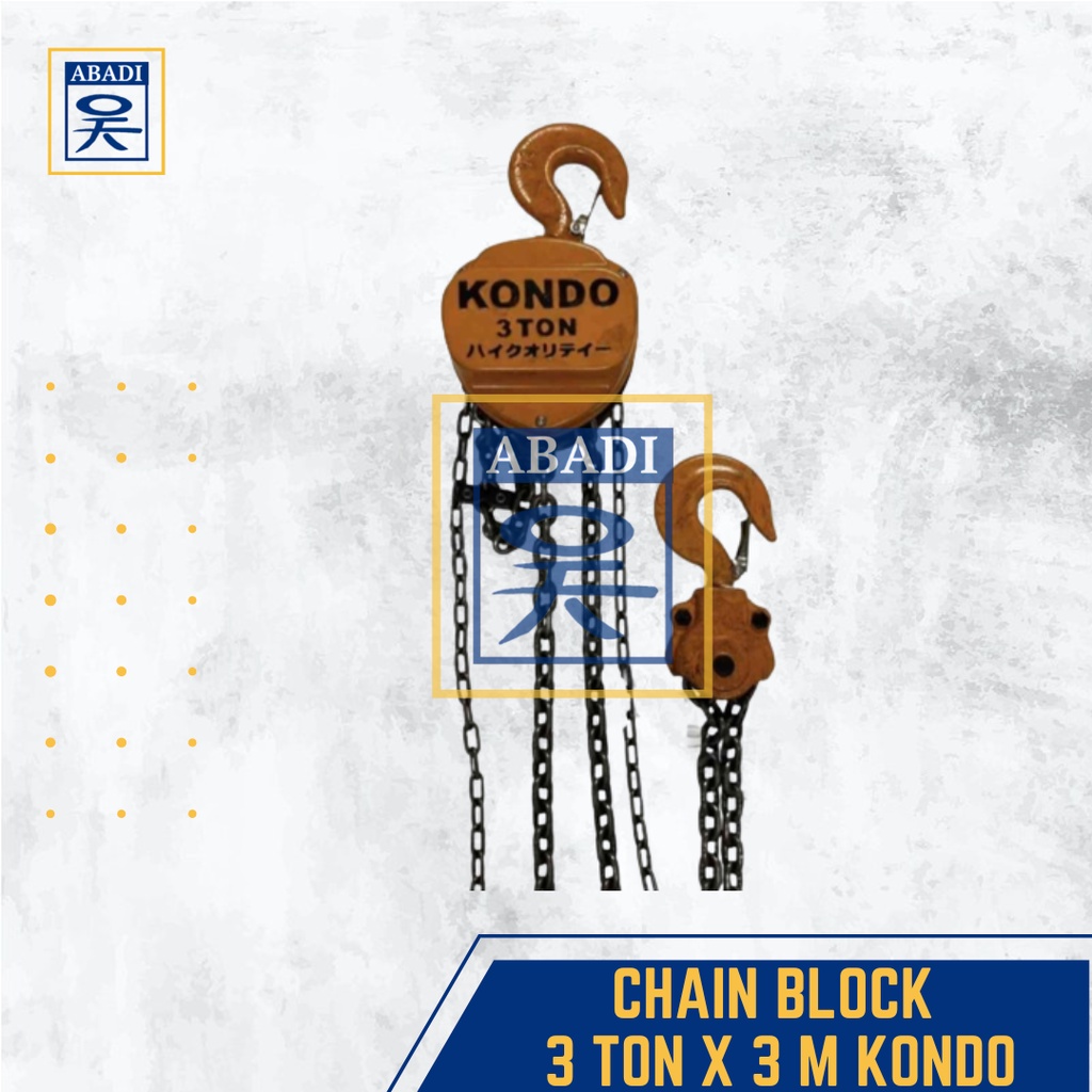 Jual CHAIN BLOCK 3 TON 5 TON X 3 M KONDO Shopee Indonesia