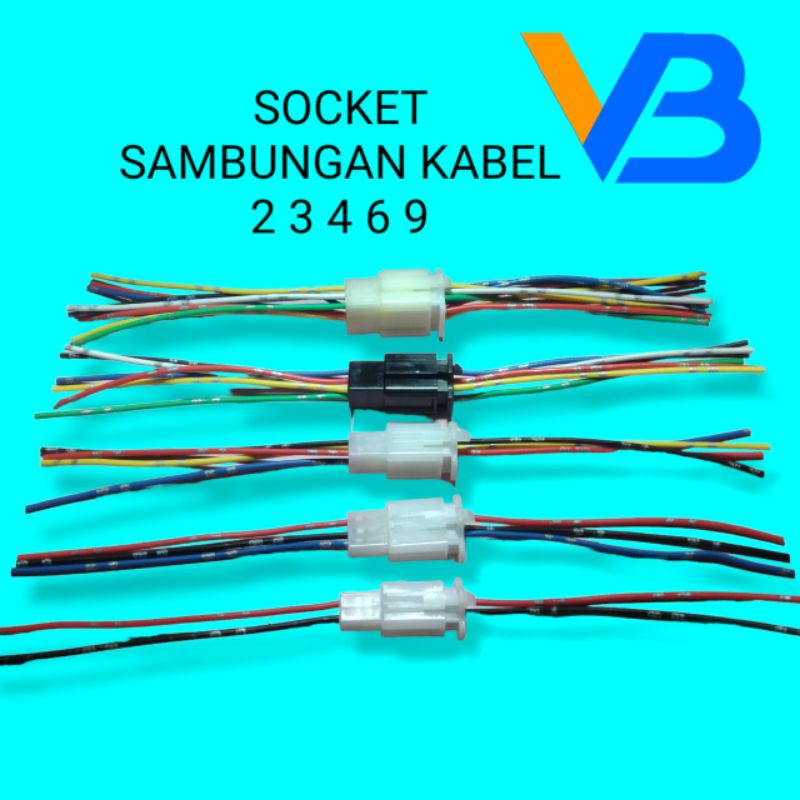 Jual (Harga Sepasang) Soket Sambungan Kabel Motor Soket Kabel 2 3 4 6 9 ...