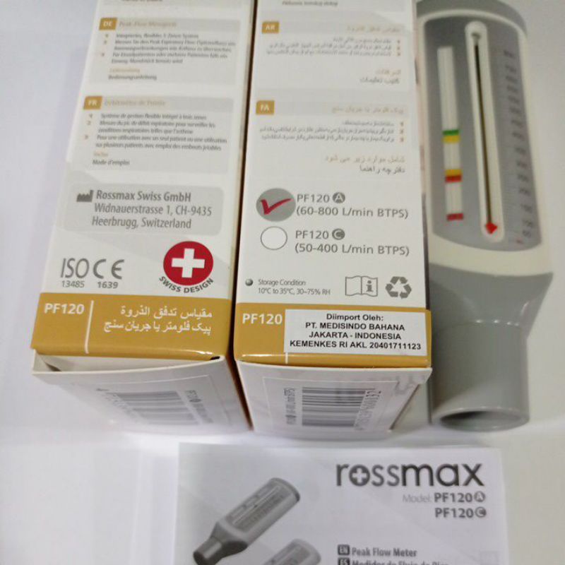 Jual Alat Peak Flow Meter Ukur Aliran Udara Paru Rossmax Untuk Dewasa ...