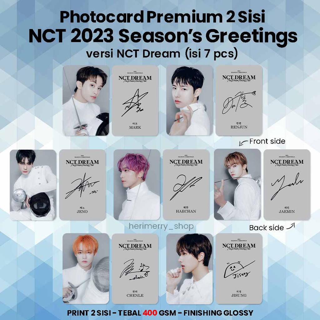 Jual (ISI 6/7/9 PCS) Photocard NCT 2023 Season's Greeting Poto card