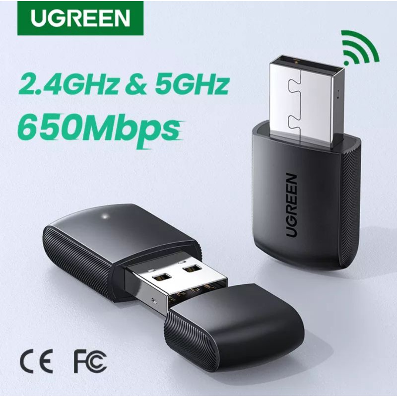 Jual Ugreen Wifi Adapter 650mbps 5ghz 2 4ghz Dual Band Usb Wifi Untuk