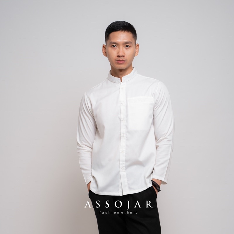 Jual Assojar - Kemeja Basic Lengan Panjang | Shopee Indonesia