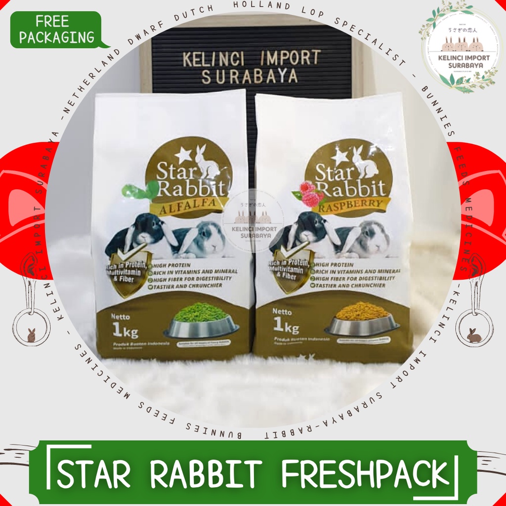 Jual STAR RABBIT FRESHPACK Premium Makanan Kelinci - 1KG | Shopee Indonesia