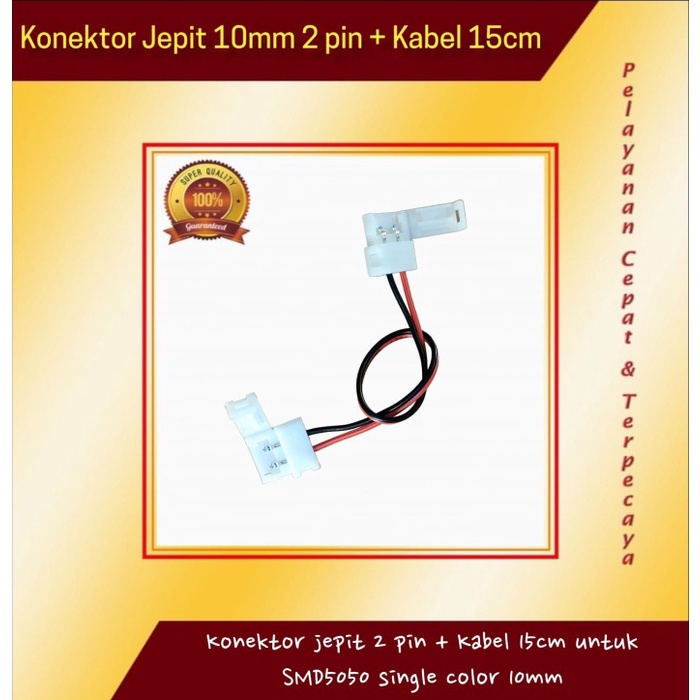 Jual Konektor Kabel 2 Pin untuk ledstrip SMD5050 10mm | Shopee Indonesia
