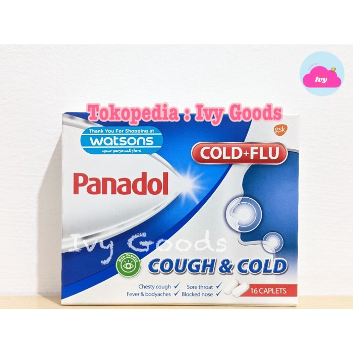 Jual Panadol Cough And Cold Singapore 16 Caplets (Obat Flu Batuk Pilek
