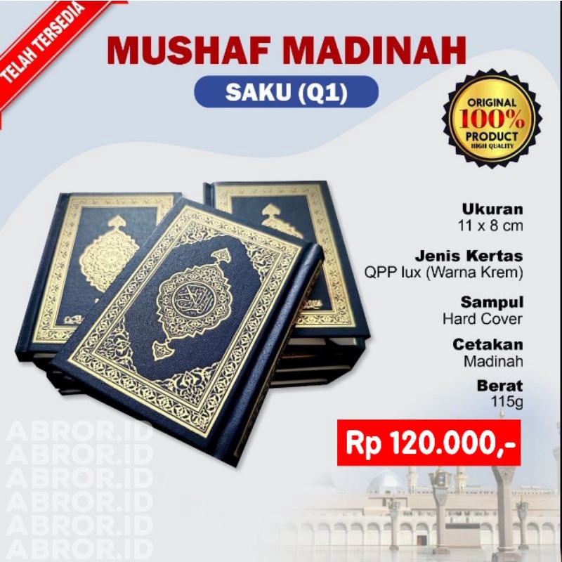 Jual MUSHAF MADINAH ORIGINAL UKURAN SAKU 11x8 Cm RASMU USTMANI - MUSHAF ...