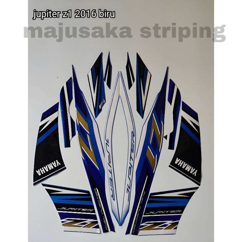 Jual stiker / striping motor yamaha Jupiter z1 2016 2017 biru | Shopee