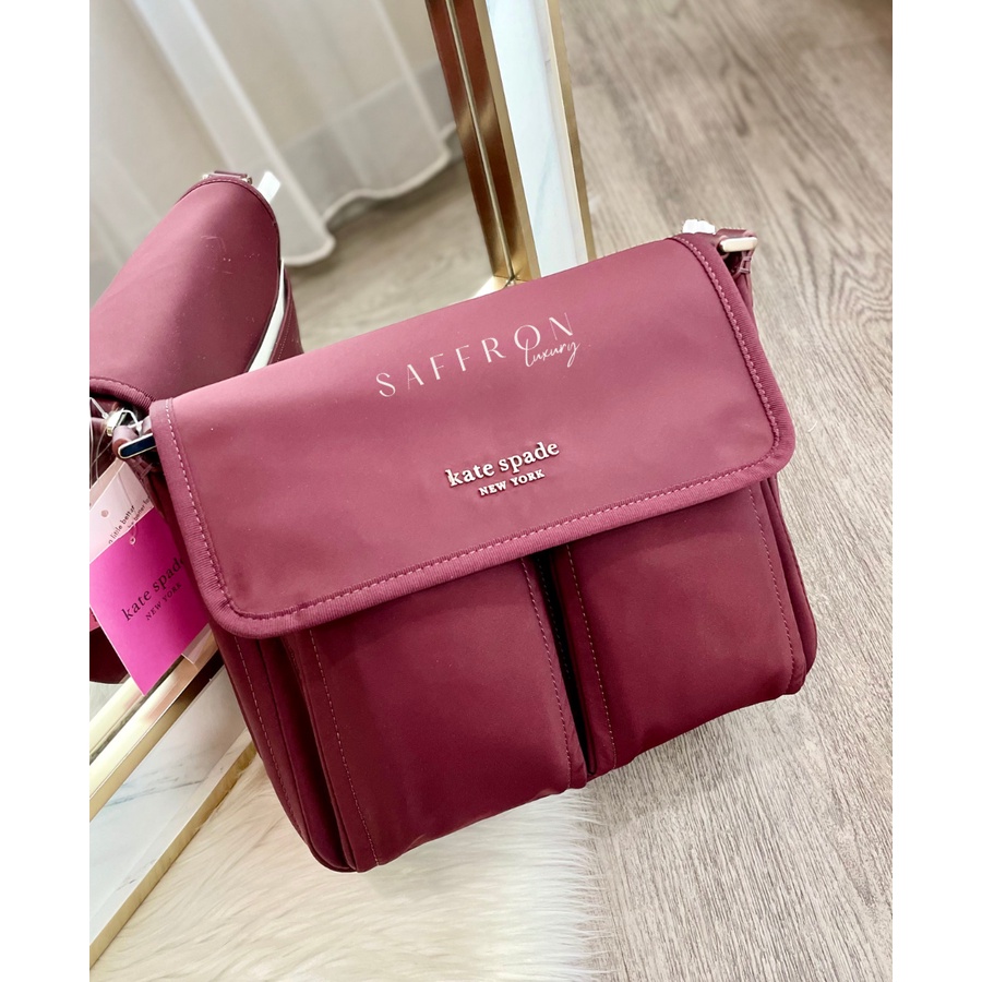 Jual KS The Little Better Sam Nylon Medium Messenger Bag / Dark Merlot ...
