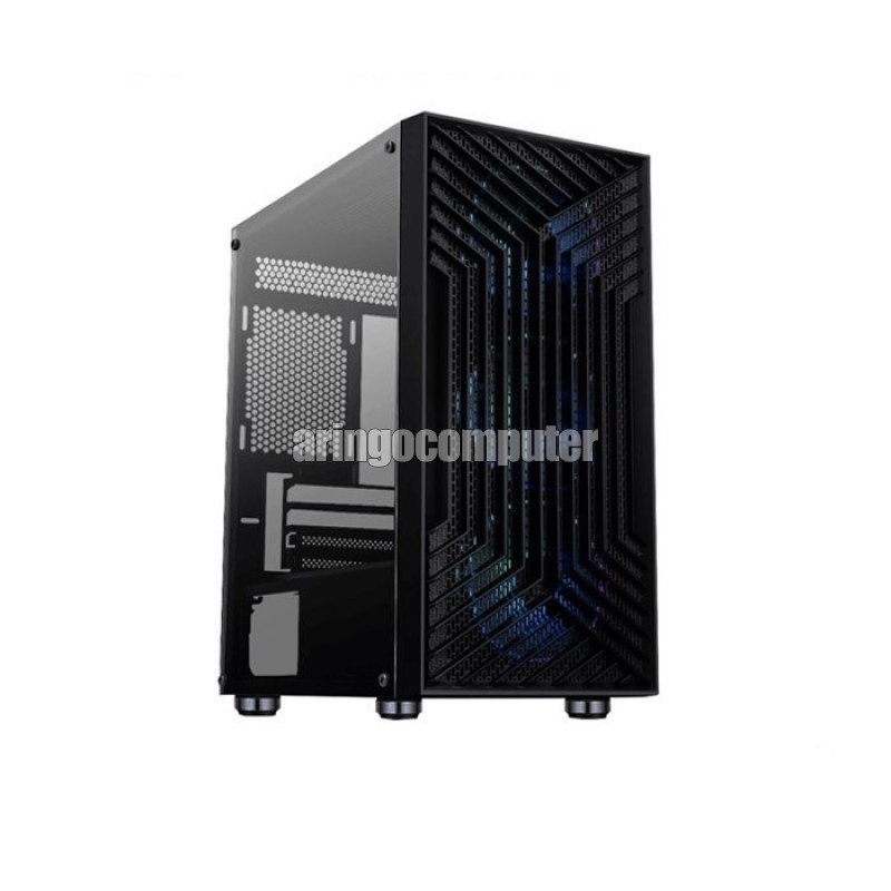 Jual Casing Cube GAMING SWENS BLACK (Free 3 FAN RGB) | Shopee Indonesia