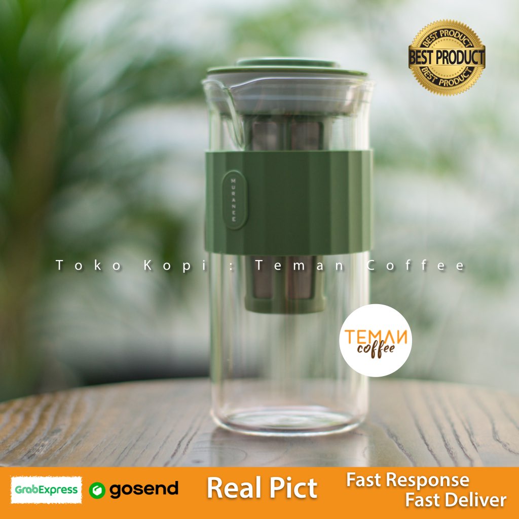 Jual MRN Glass Cold Brew Pot for Coffee & Tea / Botol Cold Brew Green
