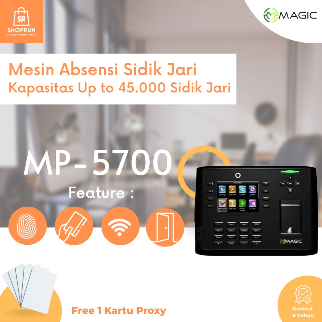 Jual Mesin Absen dan Akses Kontrol Magic MP5700 Fingerprint RFID ...