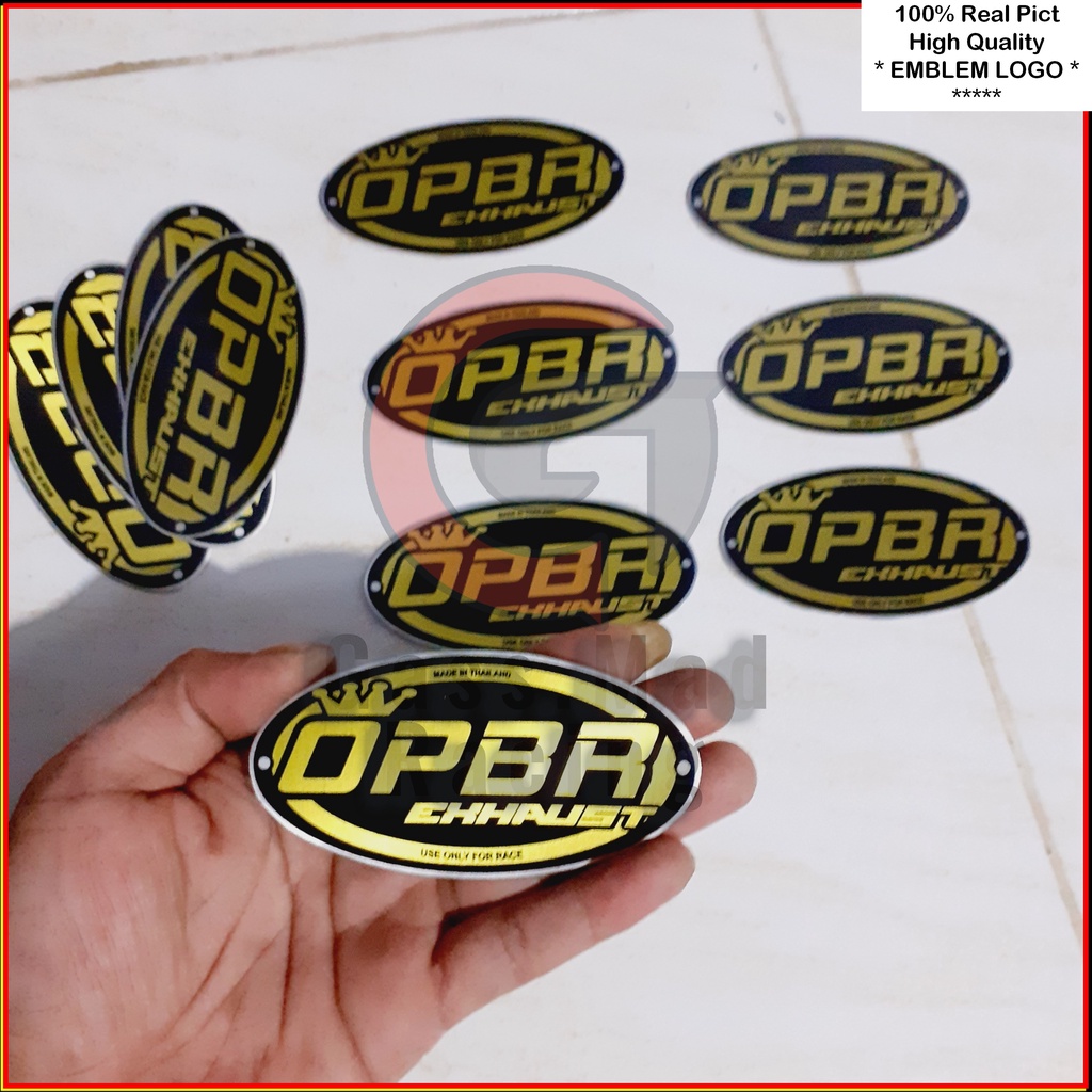 Jual OPRB Emblem muffler alumanium rivet / Logo emblem exhaust not ...