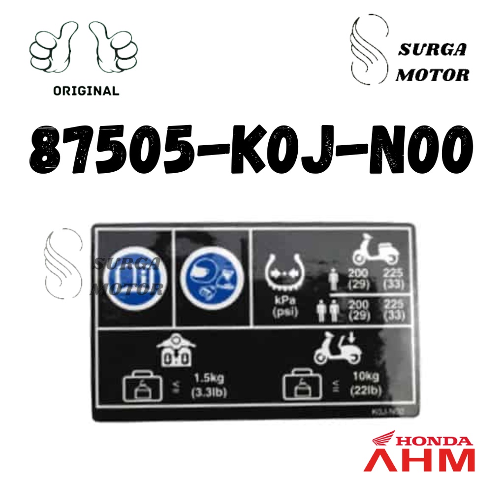 Jual Sticker Label Ban Rantai Tire Drive Cargo BeAT Street K1A Genio ...