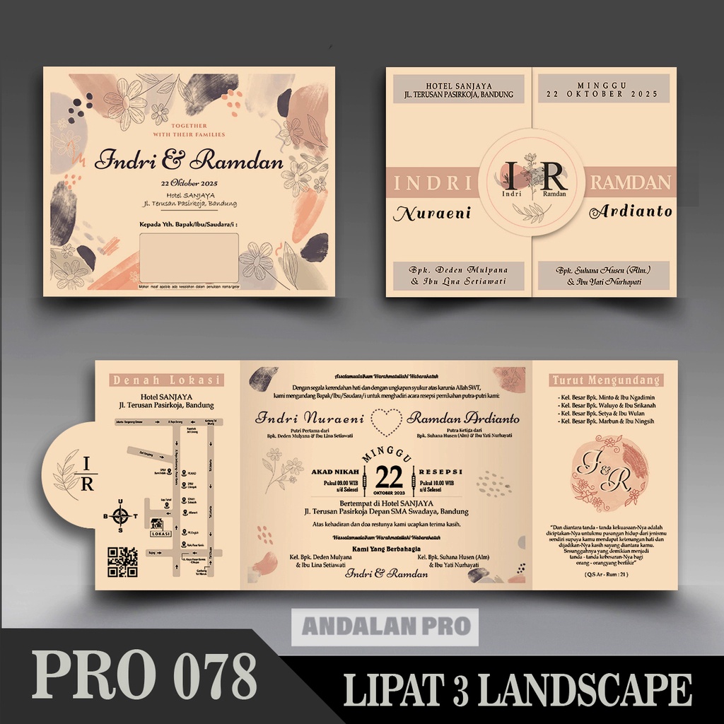 Jual PRO 078 LIPAT 3 Landscape Bahan Jasmine / Tik 200 GSM - Cetak ...