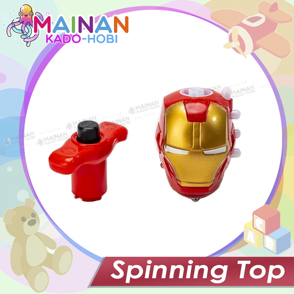 Jual MAINAN ANAK LAKI SPINNING TOP GANGSING PUTAR SUPERHERO IRONMAN ...