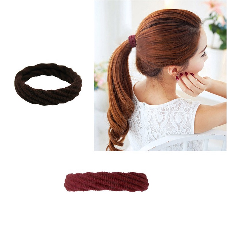 Jual Ikat Rambut Korea Elastis / Kuncir Rambut Warna Warni / Karet ...