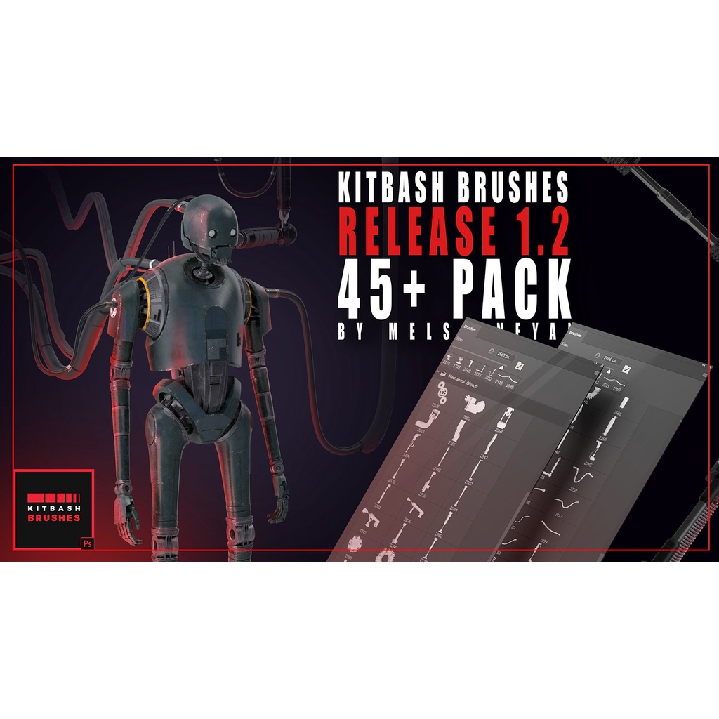 Jual 1500+ Kitbash Brushes for Concept art For Photoshop PS BRUSHES ...